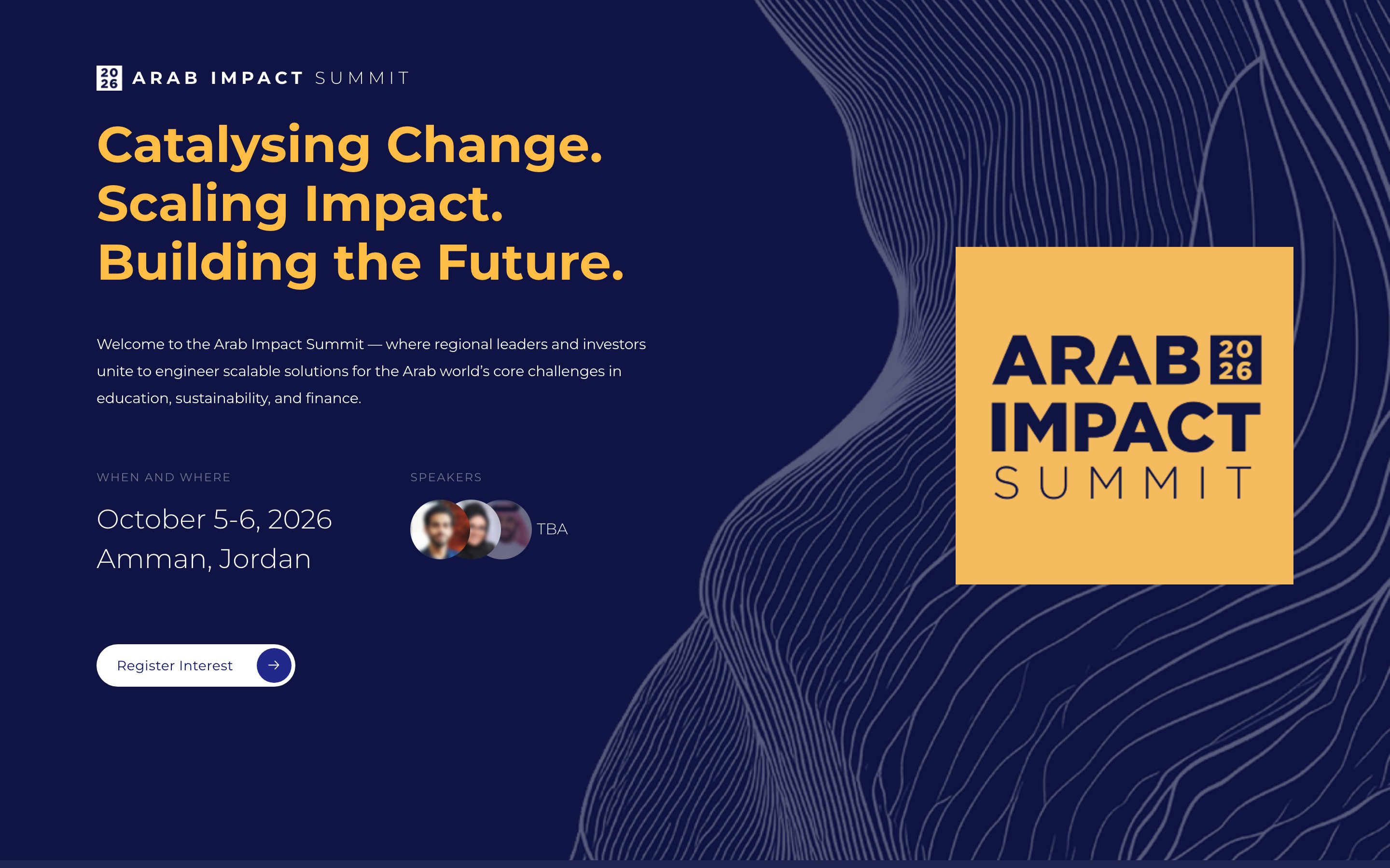 The Arab Impact Summit — screen 1