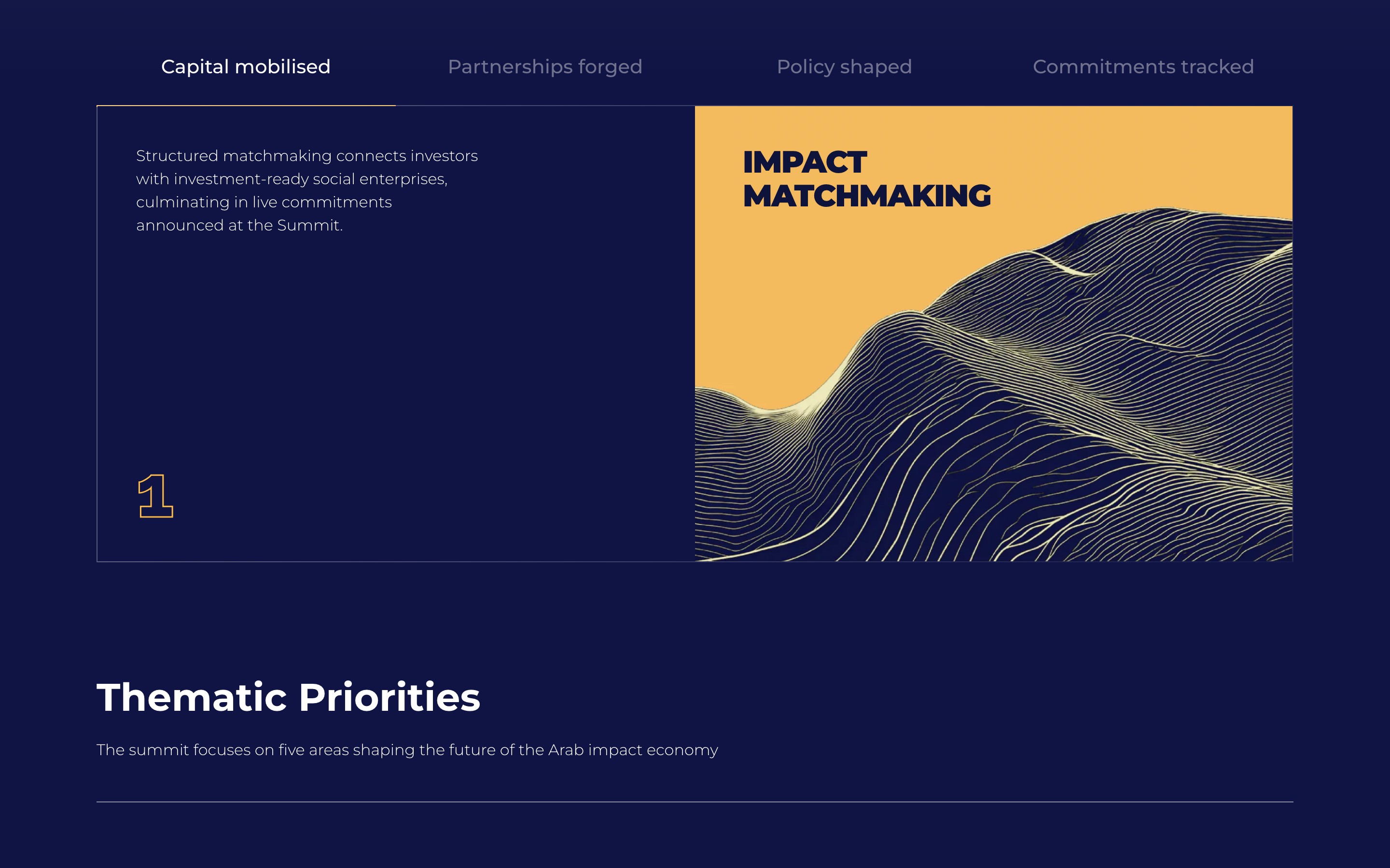 The Arab Impact Summit — screen 2