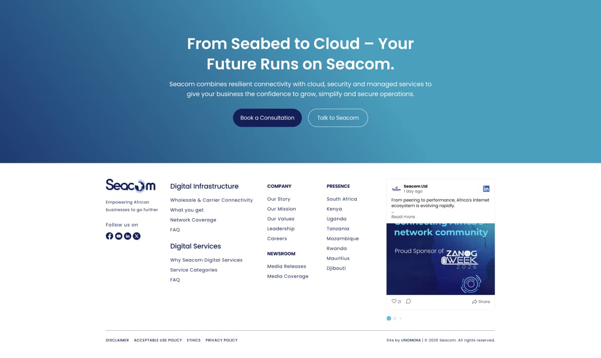 Seacom — interface detail 2